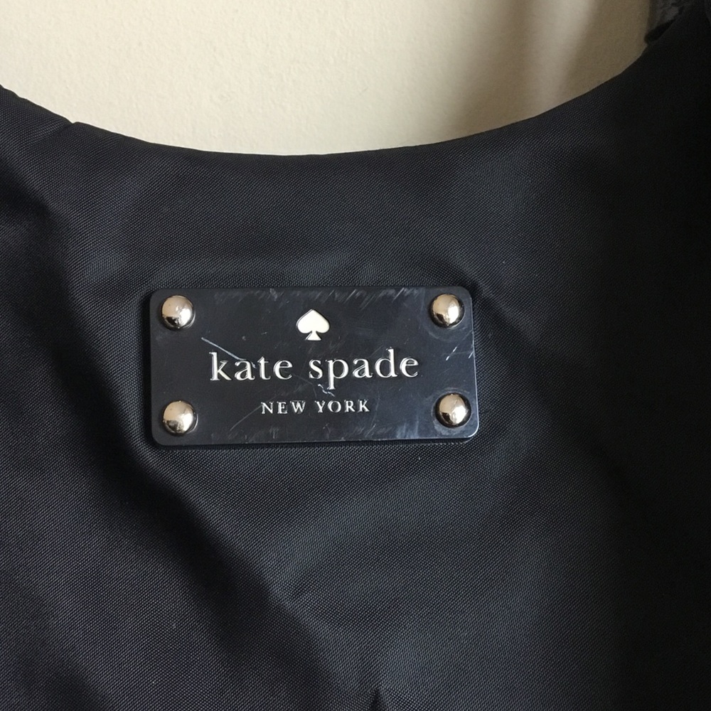Kate Spade Stevie Black Nylon Leather Satchel Bag - Picture 5 of 15